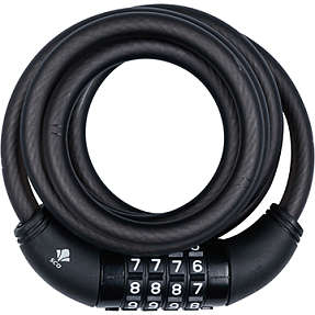 Sco spirallås med kode - sort