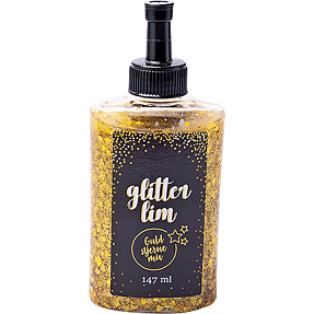 Glitter lim - 177ml guldfarvet