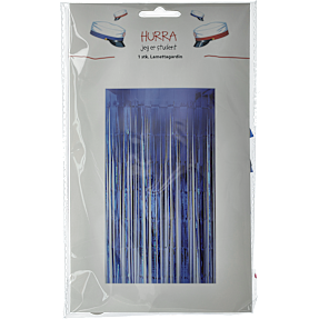 Studenter lamettagardin 90x250 cm - blå