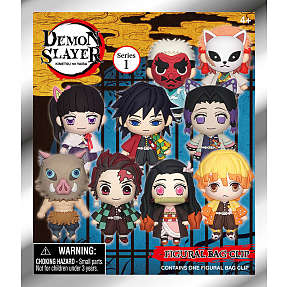 Demon Slayer skumnøglering ca. 6,5 cm – flere varianter – assorteret