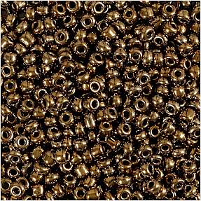 Rocaiperler bronze 25g hulstr 0,6-1,0 mm