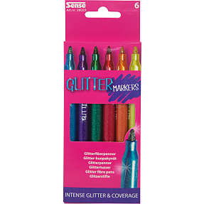 Glittertusser 6 stk.