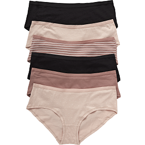 VRS dame 6-pak hipster str. S - rosa/sort