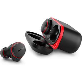 Philips TAA7507BK høretelefoner - sort/rød