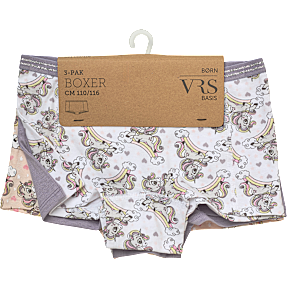 VRS børne 3-pak hipster str. 146/152 - lilla/hvid/rosa