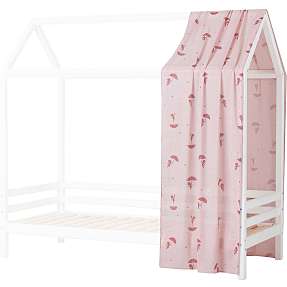 Hoppekids Ole Lukøje forhæng til husseng 90x200 cm - Rød