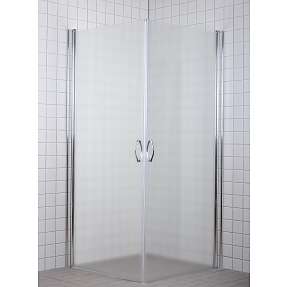 Milobad brusedør 2 stk. - frostet glas