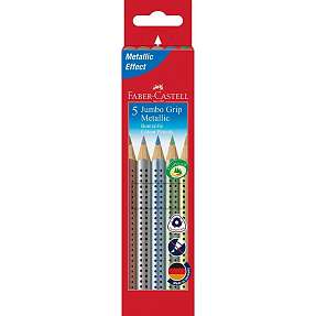Faber-Castell jumbo farveblyanter 5 stk. - metallic