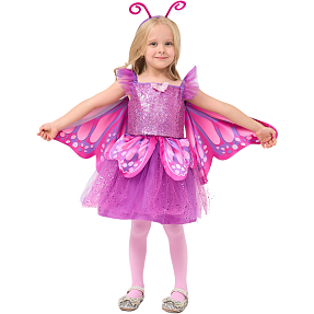 Sommerfuglekjole str. 128 cm