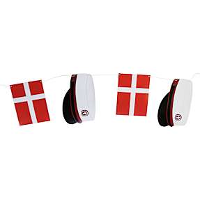 Guirlande med studenterhuer og dannebrog L: 3 meter – rød