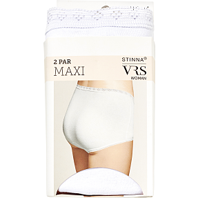 VRS dame 2-pak maxi trusse str. 46 - hvid