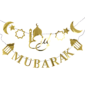 EID guirlande 2-pak - guldfarvet