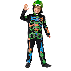Halloween dinosaur skelet kostume str. 104