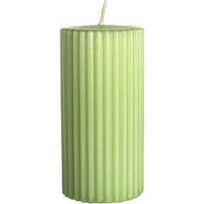 Windsor rillet bloklys 5,8x12 cm - støvgrøn