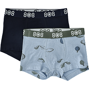808 2-pak boxershorts str. 10 - blå