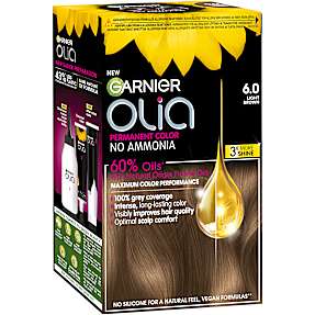 Permanent hårfarve 6.0 Light Brown m. blomsterolie u. ammoniak