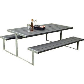 HORTUS Njord bordbænkesæt - nonwood og galvaniseret stål