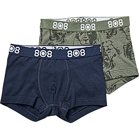 808 2-pak boxershorts str. 6 år - grøn/blå