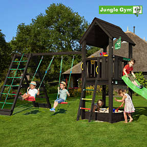 Jungle Gym Club legetårn inkl climb sort & slide