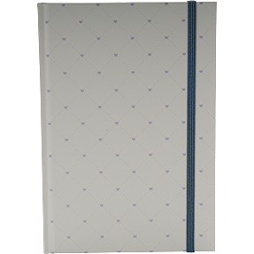 Danpen notesbog A5 - hjerte/off white