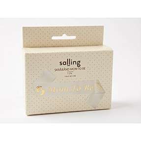 Skærf "Mom to be" 156x9,5 cm - Hvid