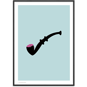 Lakridspiben lyseblå - 50x70 cm