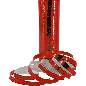 Studenter serpentiner metallic 1 rulle - rød