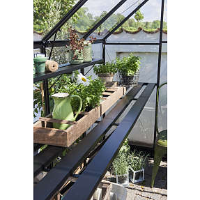 Halls Qube 812 integreret drivhusbord - sort