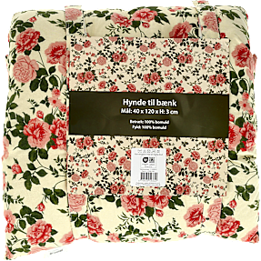 Bænkhynde i bomuld - blomstermotiver