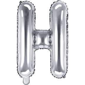 Folieballon "H" 33 cm - flere varianter - assorteret