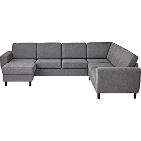 Rom Nordic vendbar hjørnesofa med chaiselong - antracit