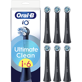 Oral-B iO Ultimate Clean tandbørstehoveder 6-pak - sort