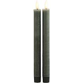 Windsor LED 2-pak stagelys 22,5 cm - grøn