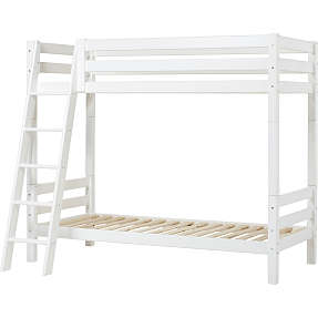 Hoppekids ECO Luxury høj køjeseng med skrå stige 90x200 cm - hvid