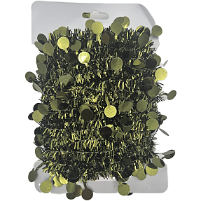 Lametta guirlande med deko L: 10 meter - flere varianter - assorteret