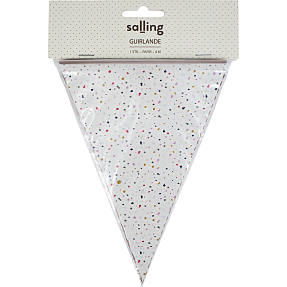 Salling guirlande med vimpelflag L: 4 meter - Multifarvet