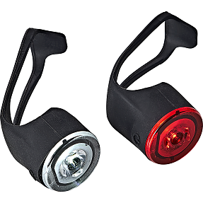 SCO cykellygte - Lacerta silikone lygtesæt i sort