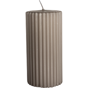 Windsor rillet bloklys 5,8x12 cm - sandfarvet