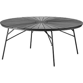 Kerteminde sort - nonwood havebord Ø170 cm, antracit stel