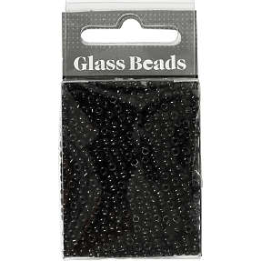 Rocaiperler sort 25g hulst. 0,6-1,0 mm