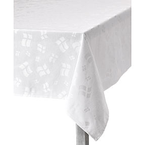 Salling damaskdug - hvid flag