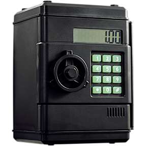 Pengeskab med kode og automatisk optællingsfunktion