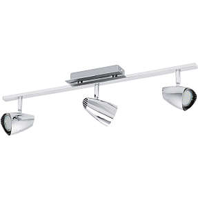 Corbera LED 3-spotskinne - krom