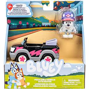 Bluey køretøj med figur flere varianter - assorteret