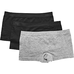 VRS teen 3-pak microfiber hipsters str. 134/140 - grå/sort