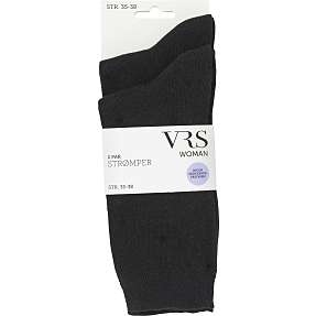 VRS dame 2-pak strømper str. 35/38 - sort