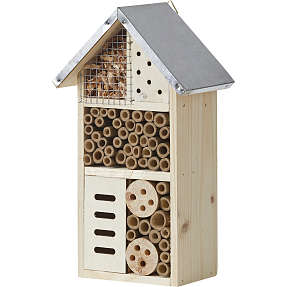 Insekthotel med tag i metal