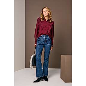 VRS dame skjorte str. S - bordeaux