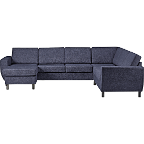 Rom Nordic vendbar hjørnesofa med chaiselong - navy