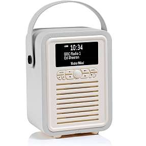VQ Retro Mini DAB+/FM radio m. Bluetooth - grå